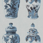 Flamant les memoires Poterie behang in kleur Atlantic (80000) - Product close-up