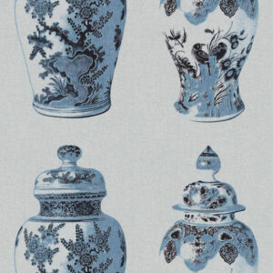 Flamant les memoires Poterie behang in kleur Atlantic (80000) - Product close-up