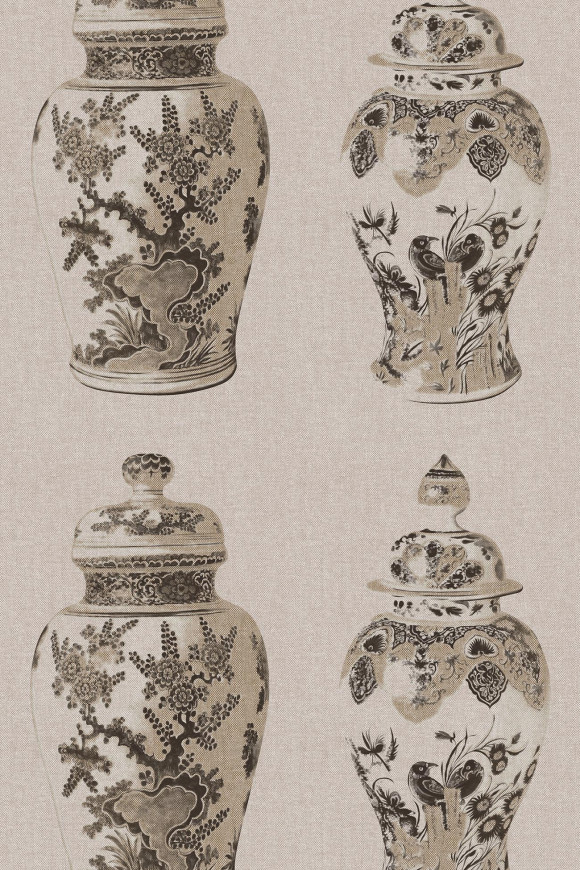 Flamant les memoires Poterie behang in kleur Cimento (80001) - Product close-up