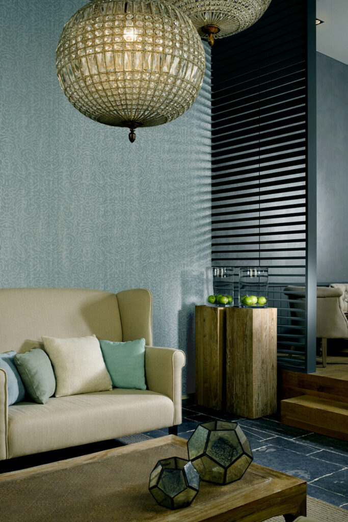 Flamant les mineraux Escalles behang in kleur Aige Marine (50153) - Interieur impressie