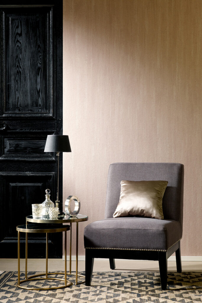 Flamant les mineraux Opale behang in kleur Tourterelle (50021) - Interieur impressie