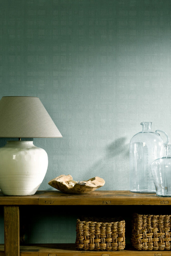 Flamant les mineraux Touquet behang in kleur Aigue Marine (50054) - Interieur impressie