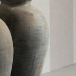 Flamant les rayures stripes Grande stripe behang in kleur Flax et Potatoes (30003) - Interieur impressie