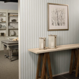 Flamant les rayures stripes Petite stripe behang in kleur Fantôme (78110) - Interieur impressie