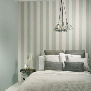 Flamant les rayures stripes Stripe behang in kleur Macaron (30020) - Interieur impressie
