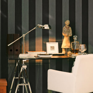 Flamant les rayures stripes Stripe behang in kleur Town (40040) - Interieur impressie