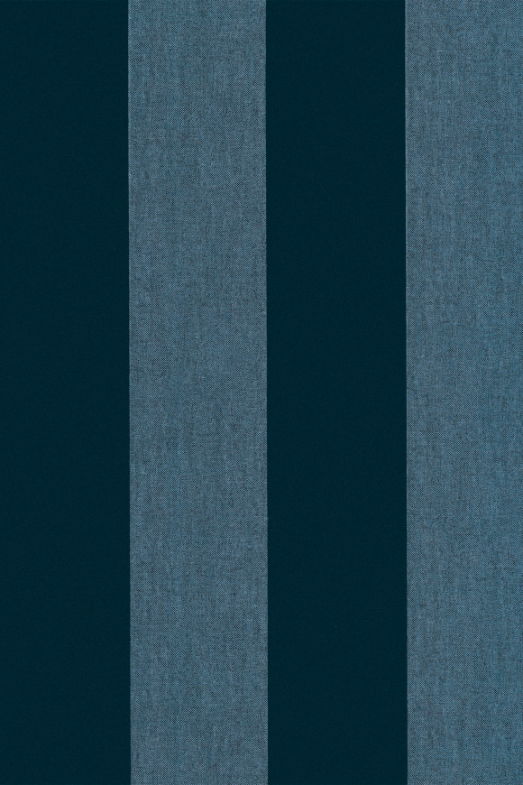 Flamant les rayures stripes Velvet behang in kleur Midnight Blue (18115) - Product close-up