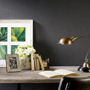 Flamant les unis linens Lin behang in kleur Noir de Lune (30101) - Interieur impressie