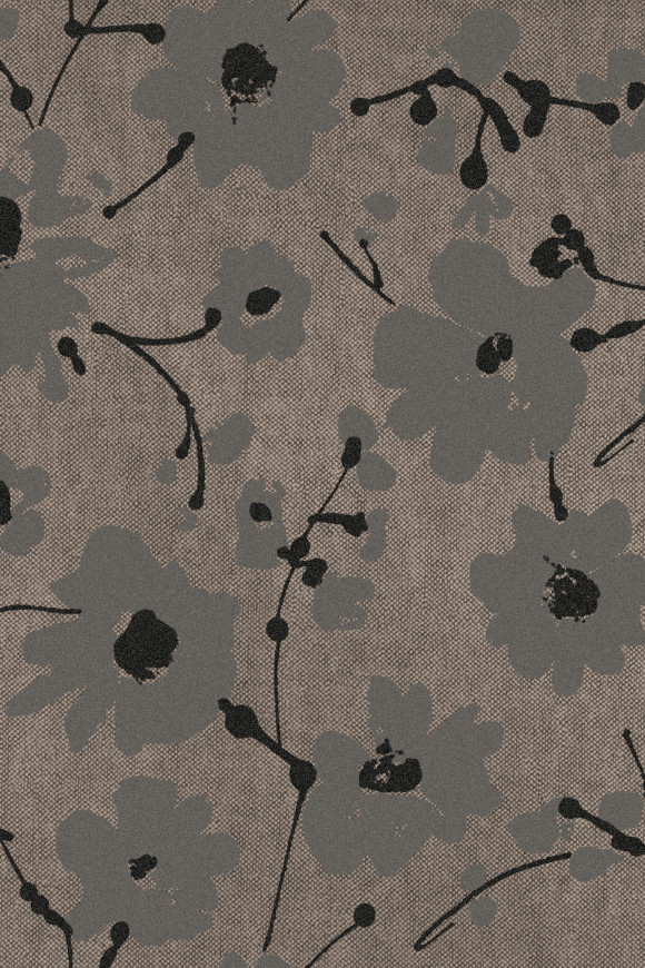 Flamant-suite-III-velvet Metal Velvet Flower and Lin behang in kleur Dauphin (18004) - Product close-up