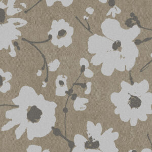 Flamant-suite-III-velvet Metal Velvet Flower and Lin behang in kleur Flax (18006) - Product close-up
