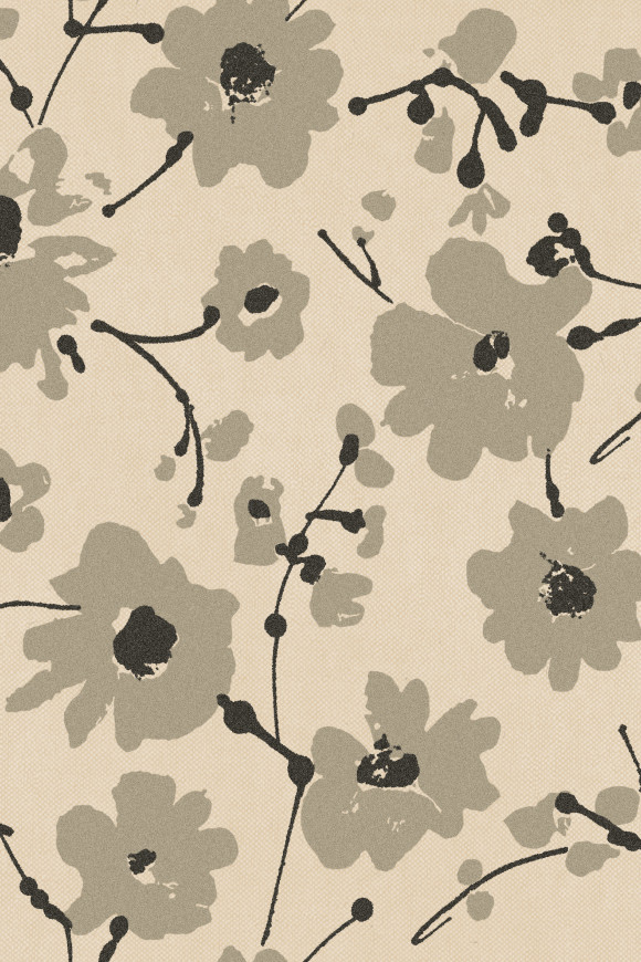 Flamant-suite-III-velvet Metal Velvet Flower and Lin behang in kleur Galet (18008) - Product close-up