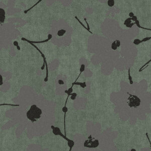 Flamant-suite-III-velvet Metal Velvet Flower and Lin behang in kleur Bottle Green (18009) - Product close-up