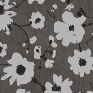 Flamant-suite-III-velvet Metal Velvet Flower and Lin behang in kleur Black Tie (18011) - Product close-up