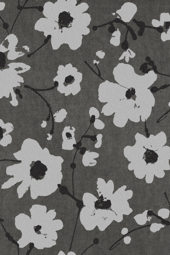 Flamant-suite-III-velvet Metal Velvet Flower and Lin behang in kleur Black Tie (18011) - Product close-up