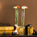 Flamant suite i les unis Lin behang in kleur Havane (40090) - Interieur impressie