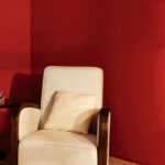 Flamant suite i les unis Lin behang in kleur Lipstick (40097) - Interieur impressie