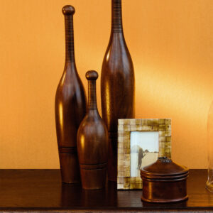 Flamant suite i les unis Lin behang in kleur Safran (40099) - Interieur impressie