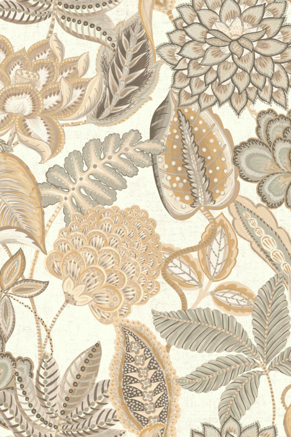 Arte Gitane Fiori antichi behang in kleur Warm Greige (49560) - Product close-up