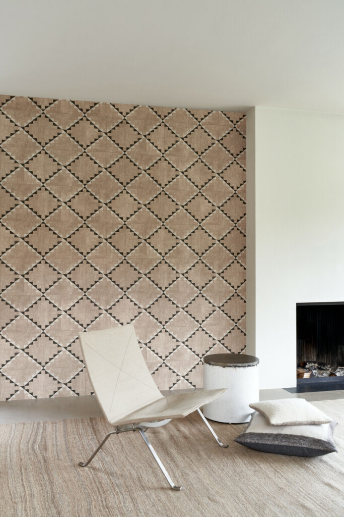 Arte Gitane Janela behang in kleur Checkers (49530) - Interieur impressie