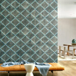 Arte Gitane Janela behang in kleur Jeans (49532) - Interieur impressie