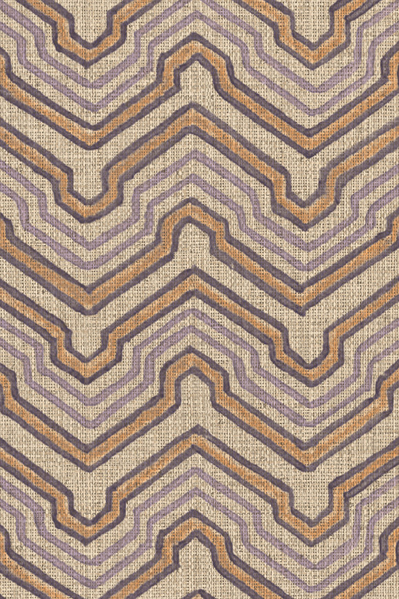 Arte Gitane Ondas behang in kleur Lilac (49552) - Product close-up