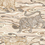 Arte Gitane Tigris behang in kleur White Tiger (49571) - Product close-up