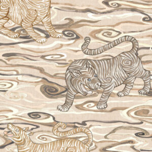 Arte Gitane Tigris behang in kleur White Tiger (49571) - Product close-up
