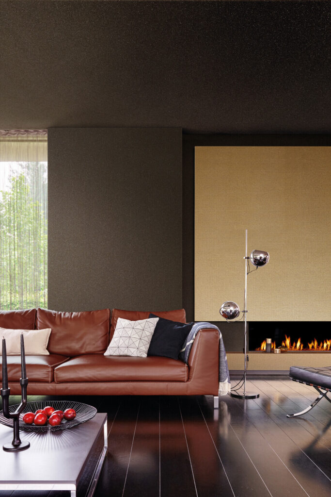 Arte Graphite Gra behang in kleur GRA3001 (GRA3001) - Interieur impressie