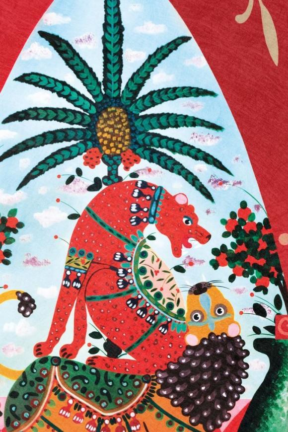 Arte Icarus Armalu behang in kleur Rosso (15750) - Product close-up