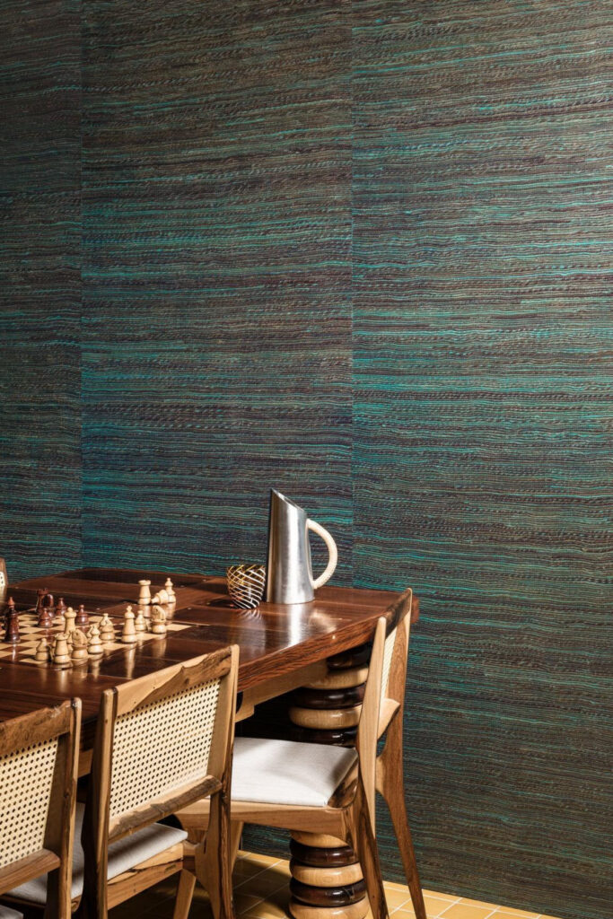 Arte Icarus Penumbra behang in kleur Peacock (15741) - Interieur impressie