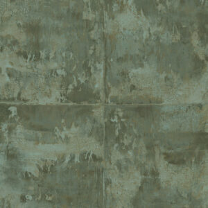 Arte Metal x patina Platinum behang in kleur Moss Green (85501A) - Product close-up