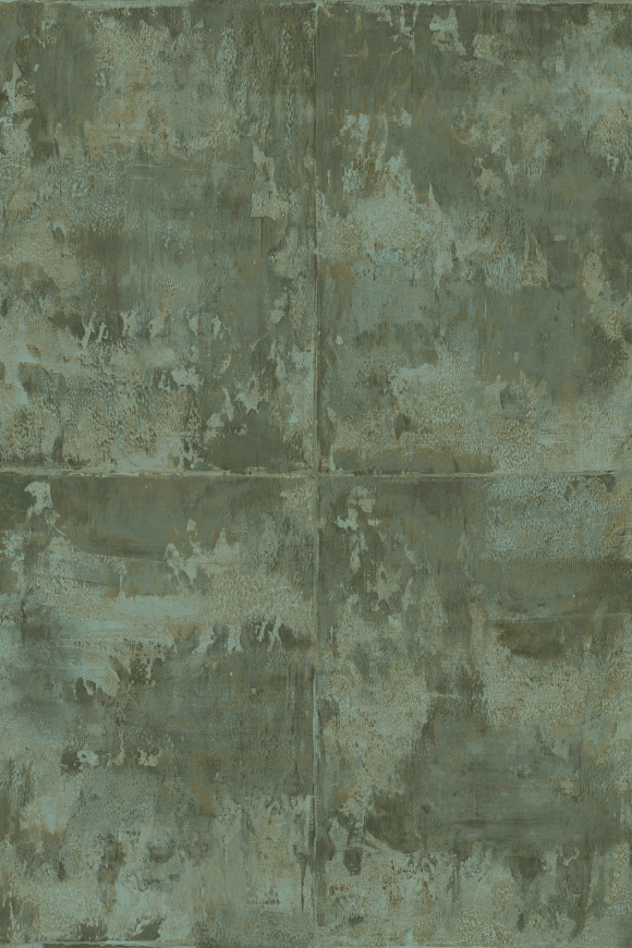 Arte Metal x patina Platinum behang in kleur Moss Green (85501A) - Product close-up