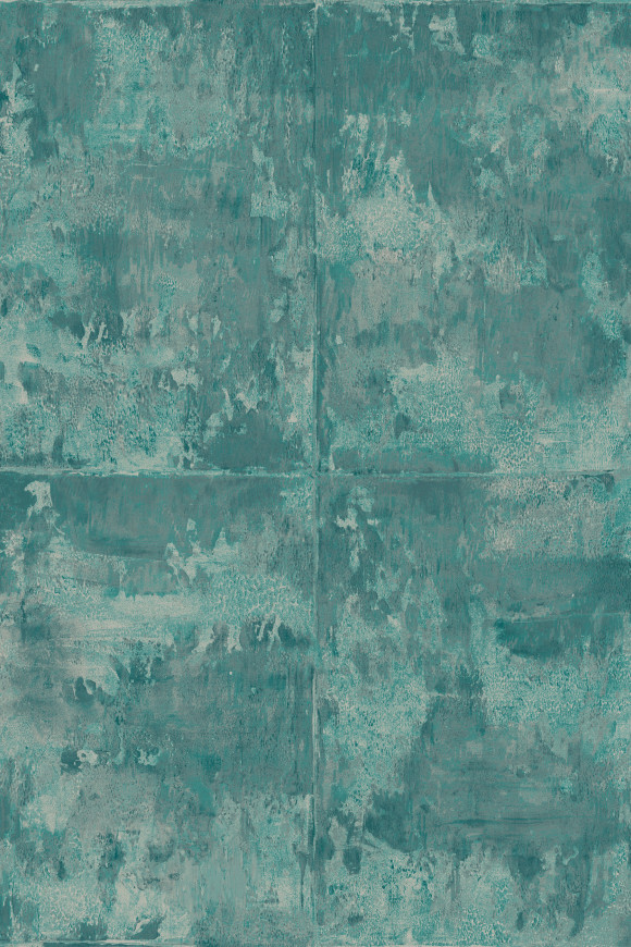 Arte Metal x patina Platinum behang in kleur Aquamarine (85503A) - Product close-up