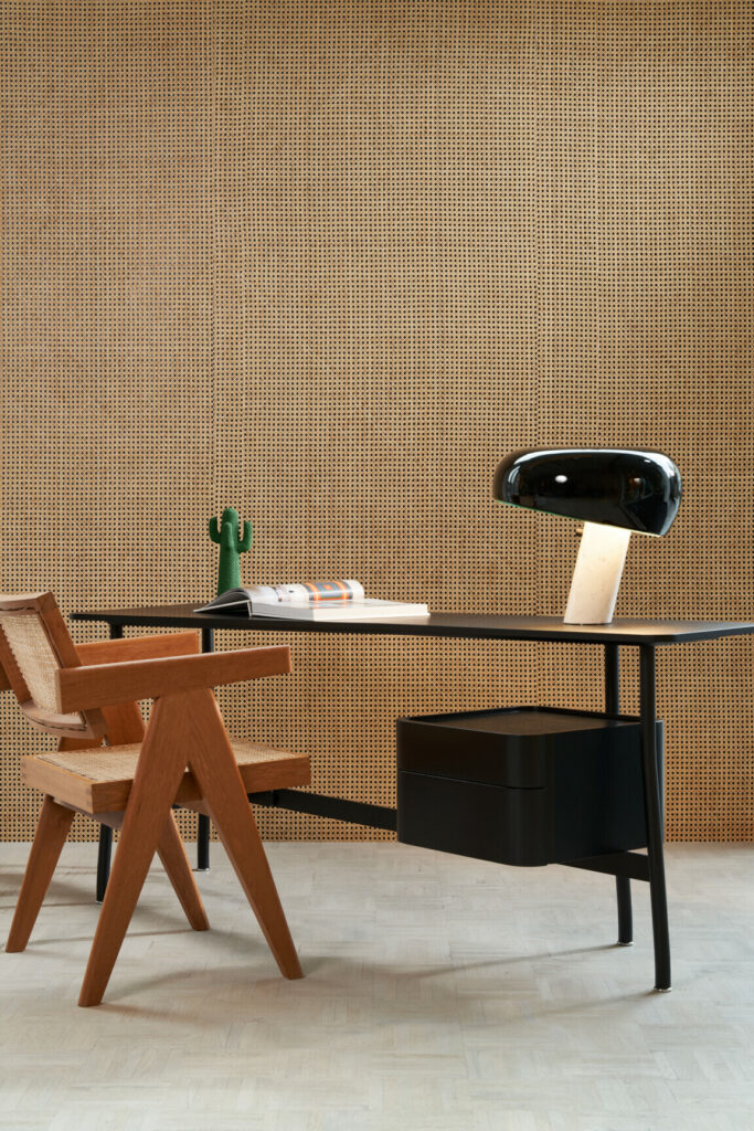 Arte Icons Rattan behang in kleur Eclipse (85541) - Interieur impressie