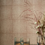 Arte Icons Shagreen behang in kleur Rose Brown (85522) - Interieur impressie