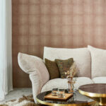 Arte Icons Shagreen behang in kleur Rose Brown (85522) - Interieur impressie