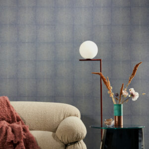 Arte Icons Shagreen behang in kleur Monaco Blue (85523) - Interieur impressie