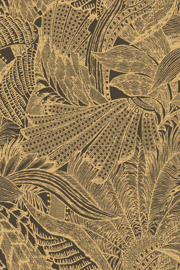 Arte Icons Symbiosis behang in kleur Goldstorm (85562) - Product close-up