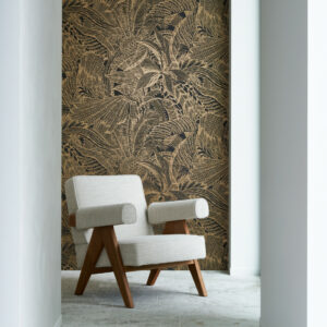 Arte Icons Symbiosis behang in kleur Goldstorm (85562) - Interieur impressie
