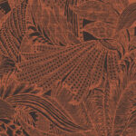 Arte Icons Symbiosis behang in kleur Maroon (85563) - Product close-up