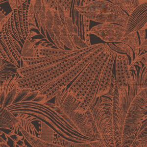 Arte Icons Symbiosis behang in kleur Maroon (85563) - Product close-up