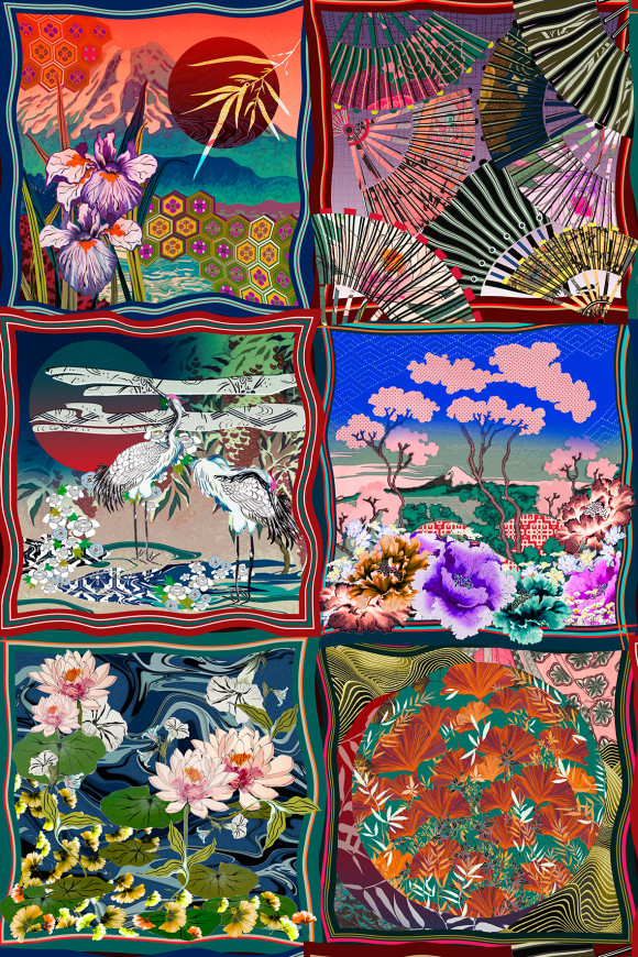 Arte Kami Kimono behang in kleur 87250 (87250) - Product close-up