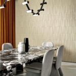 Arte Kanso Yugen behang in kleur Rattan (72502) - Interieur impressie