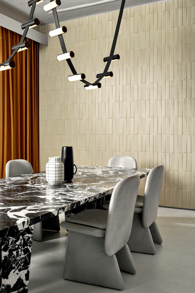 Arte Kanso Yugen behang in kleur Rattan (72502) - Interieur impressie