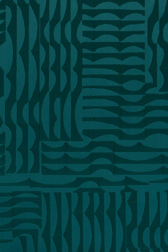 Arte Kharga Barkhan behang in kleur Teal (74000) - Product close-up