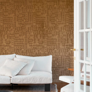 Arte Kharga Barkhan behang in kleur Ochre (74001) - Interieur impressie