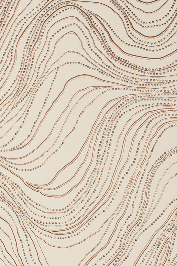 Arte Kharga Bayuda behang in kleur Sunrise Copper (74041) - Product close-up