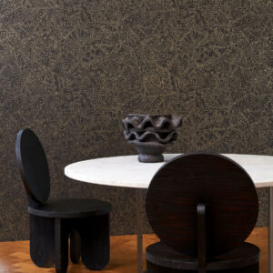 Arte Kharga Gobi behang in kleur Starry Black (74030) - Interieur impressie