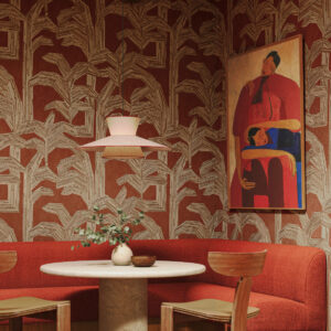 Arte Lanai Kailua behang in kleur Red Baron (81500) - Interieur impressie