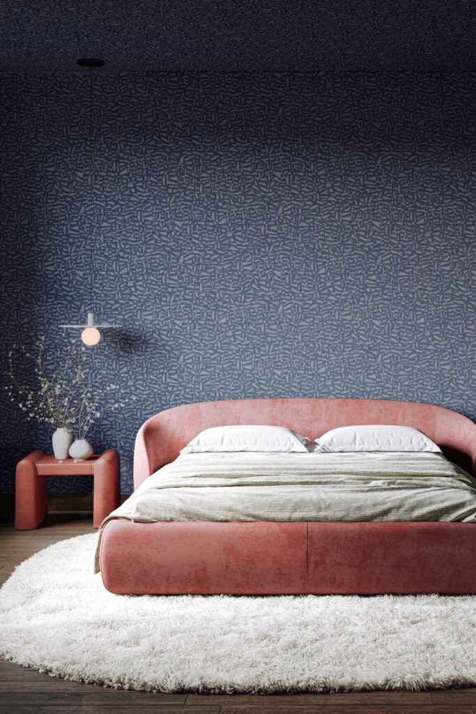 Arte Lanai Kona behang in kleur Lapis (81560) - Interieur impressie